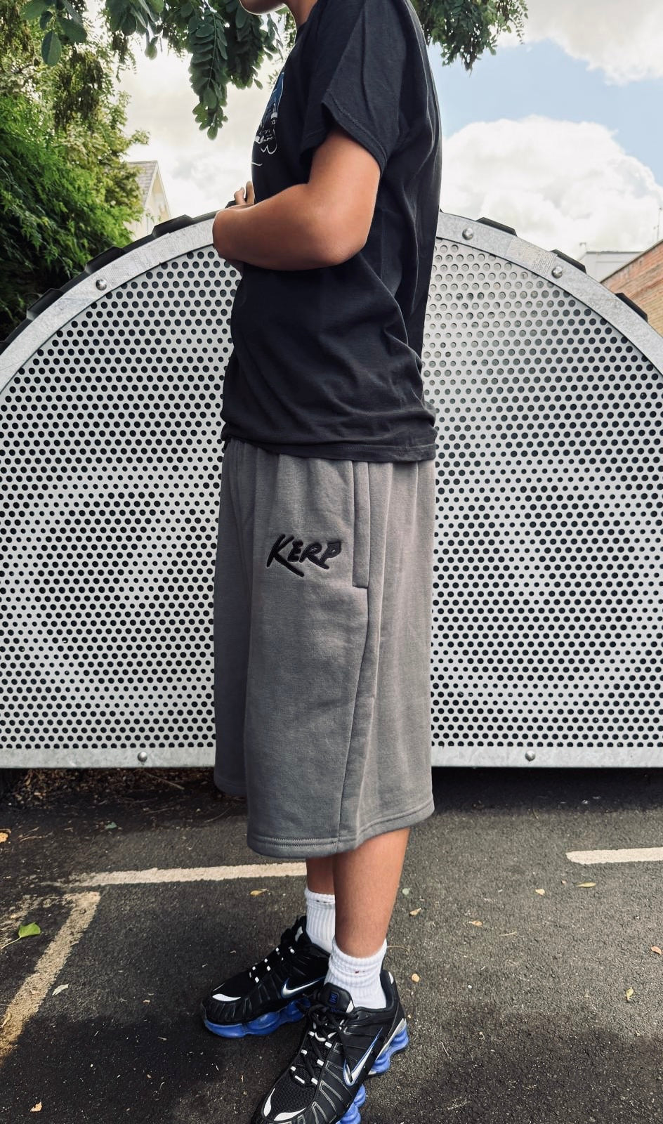 Dark grey baggy shorts