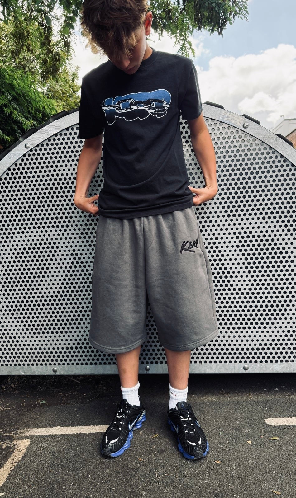 Dark grey baggy shorts