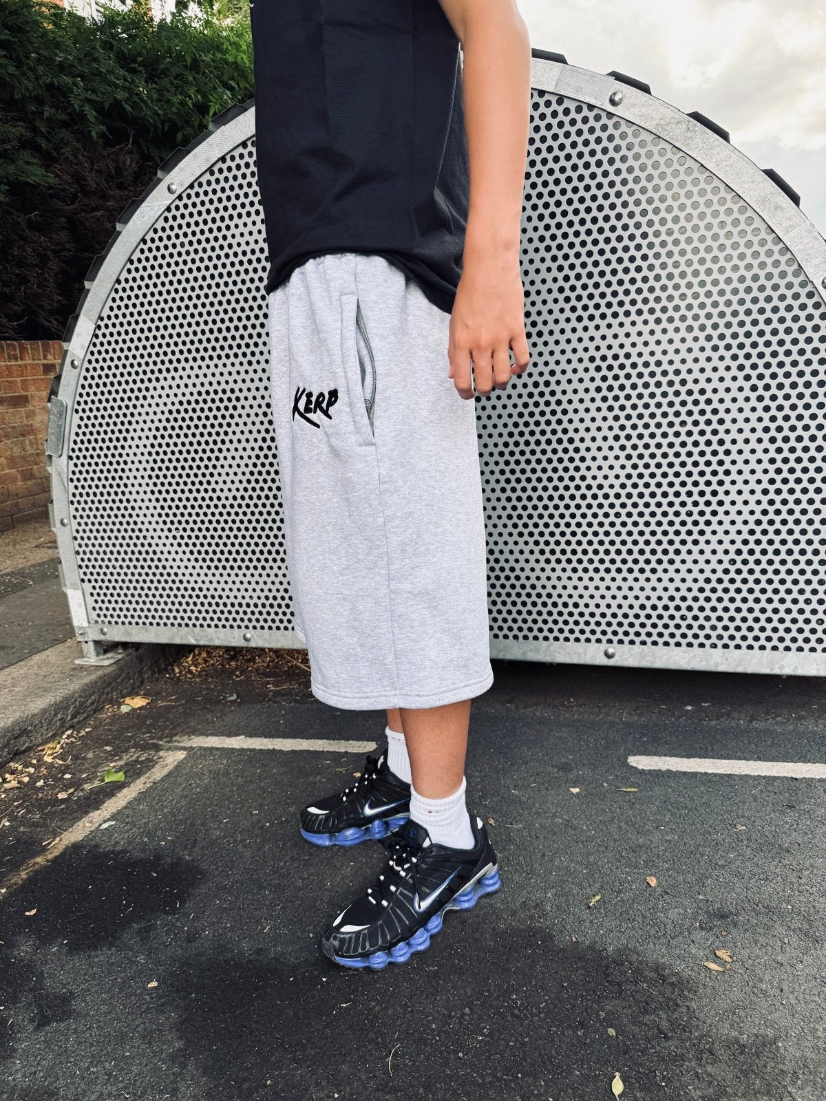 Light grey baggy shorts
