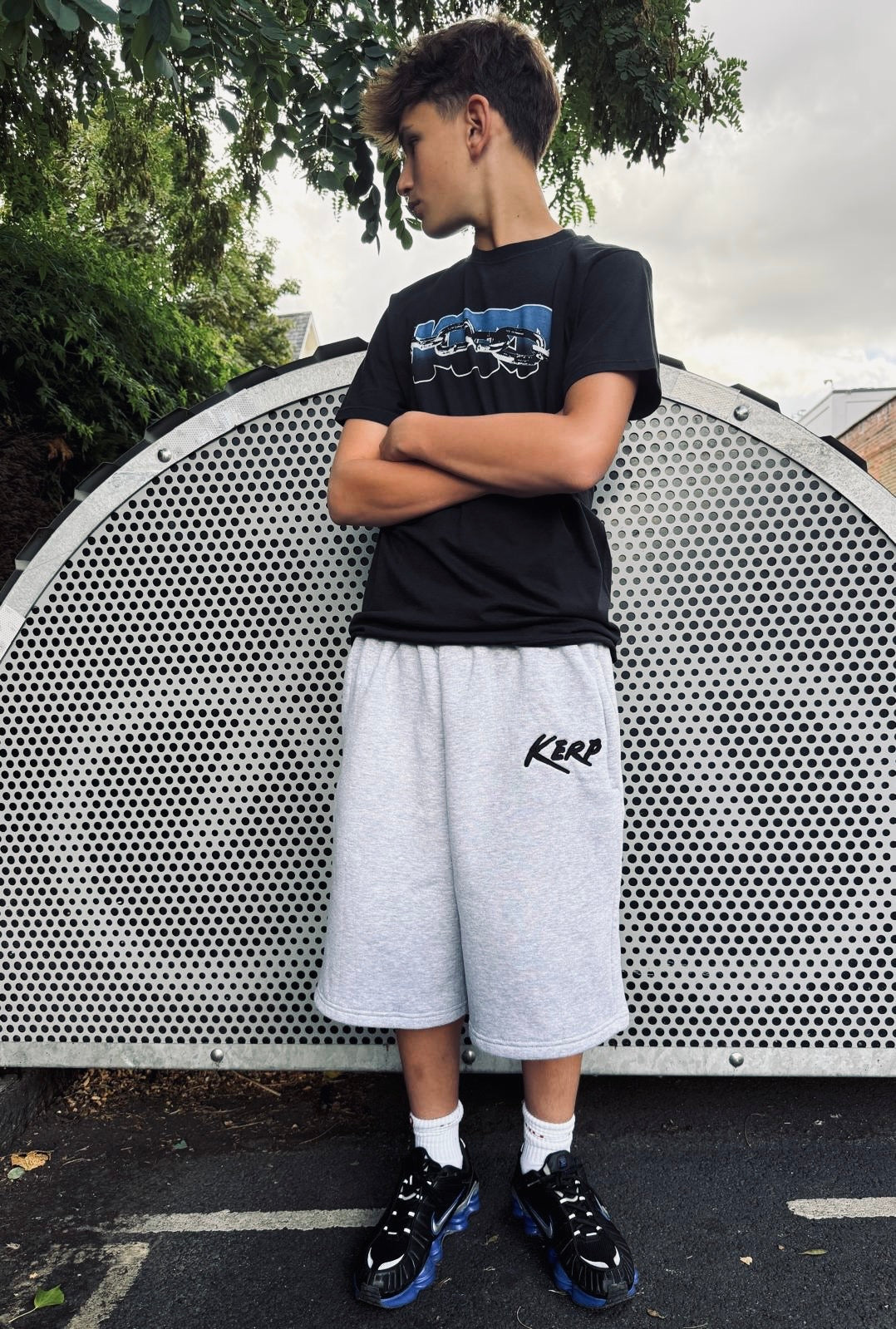 Light grey baggy shorts